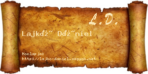 Lajkó Dániel névjegykártya